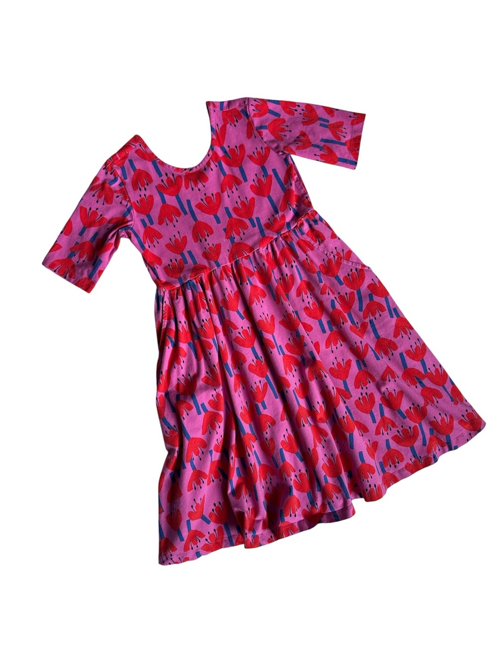 Hanna Andersson Girls Pink Floral Dress 140 (10)
